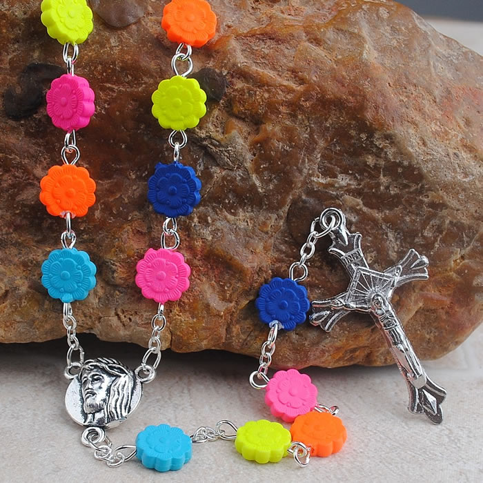 ,plastic beads rosary